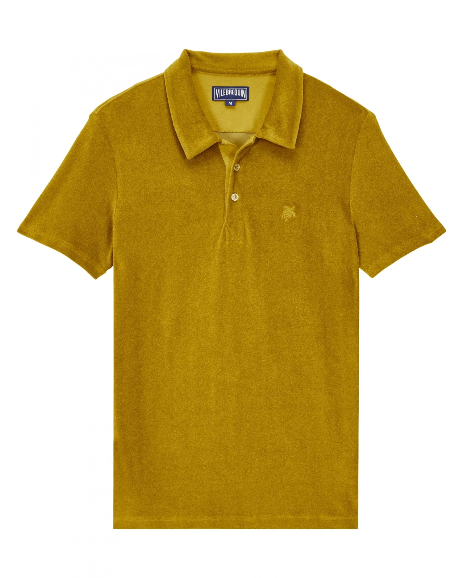Vilebrequin Mens Phoenix Mustard Yellow Terry Cotton Polo Shirt 3 Vilebrequin Mens Phoenix Mustard Yellow Terry Cotton Polo Shirt