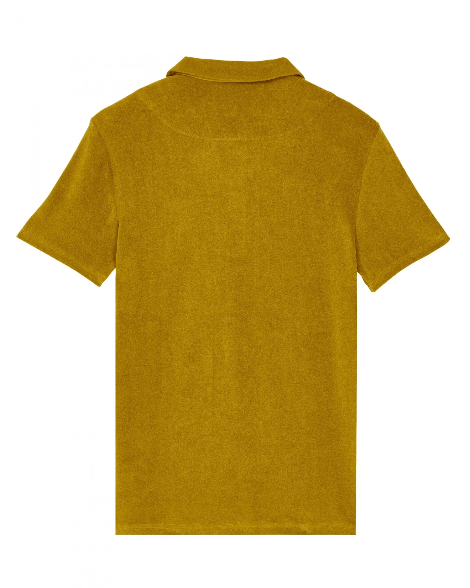 Vilebrequin Mens Phoenix Mustard Yellow Terry Cotton Polo Shirt 5 Vilebrequin Mens Phoenix Mustard Yellow Terry Cotton Polo Shirt - Image 3