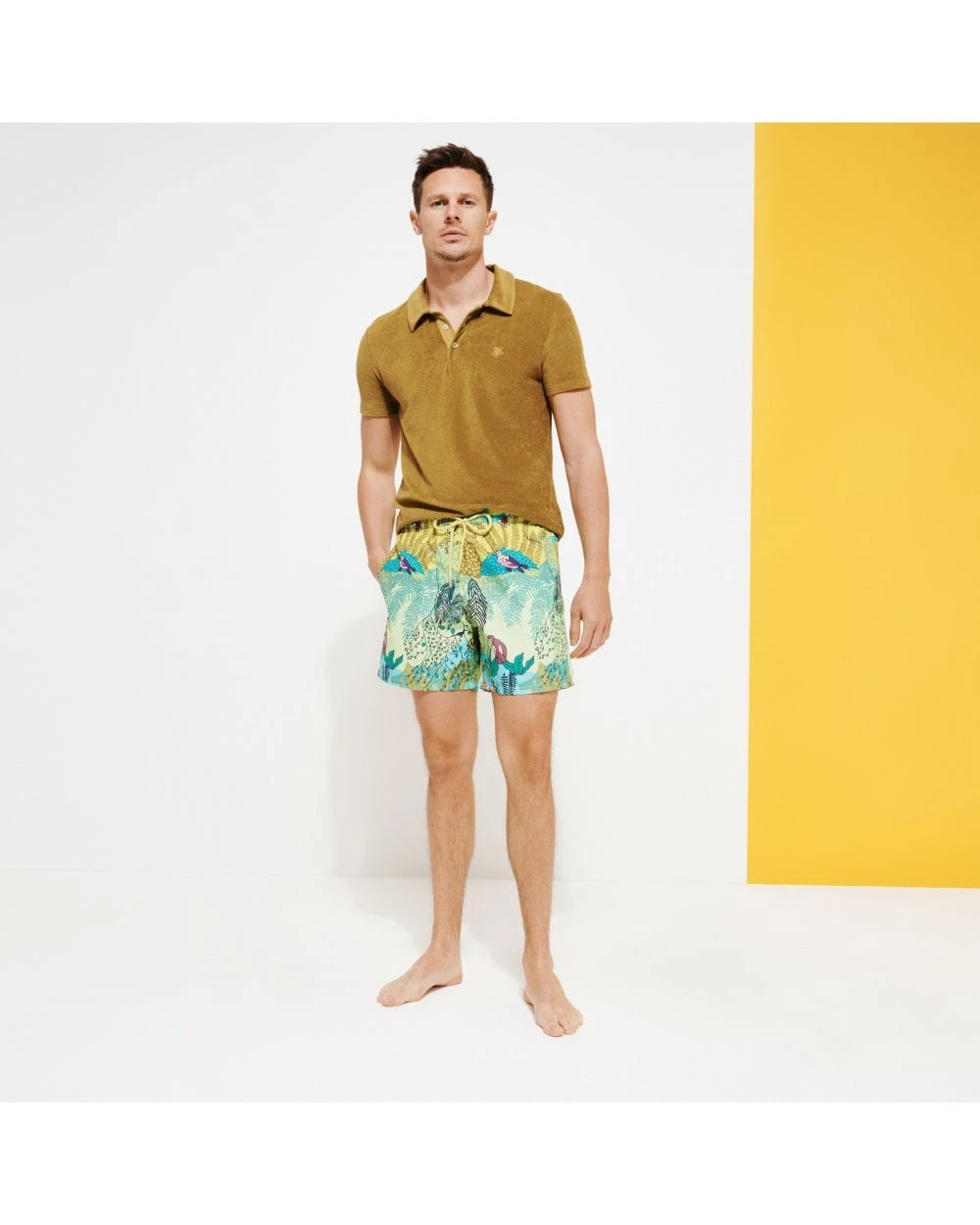 Vilebrequin Mens Phoenix Mustard Yellow Terry Cotton Polo Shirt 8 Vilebrequin Mens Phoenix Mustard Yellow Terry Cotton Polo Shirt - Image 6