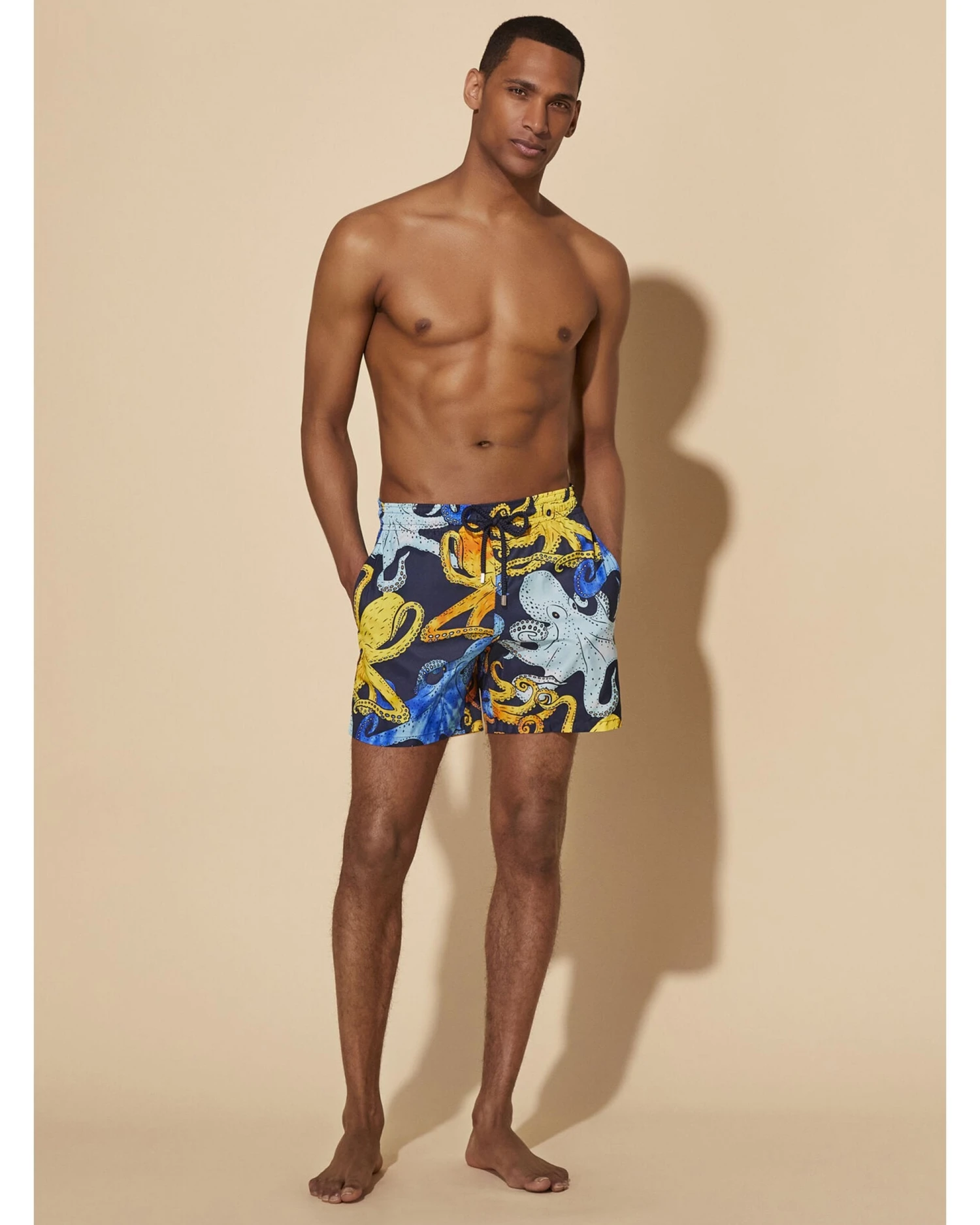 Vilebrequin Mens Pouples Aquarelle Octopus Shorts Marine Blue Navy 5 Vilebrequin Mens Pouples Aquarelle Octopus Shorts Marine Blue Navy - Image 3