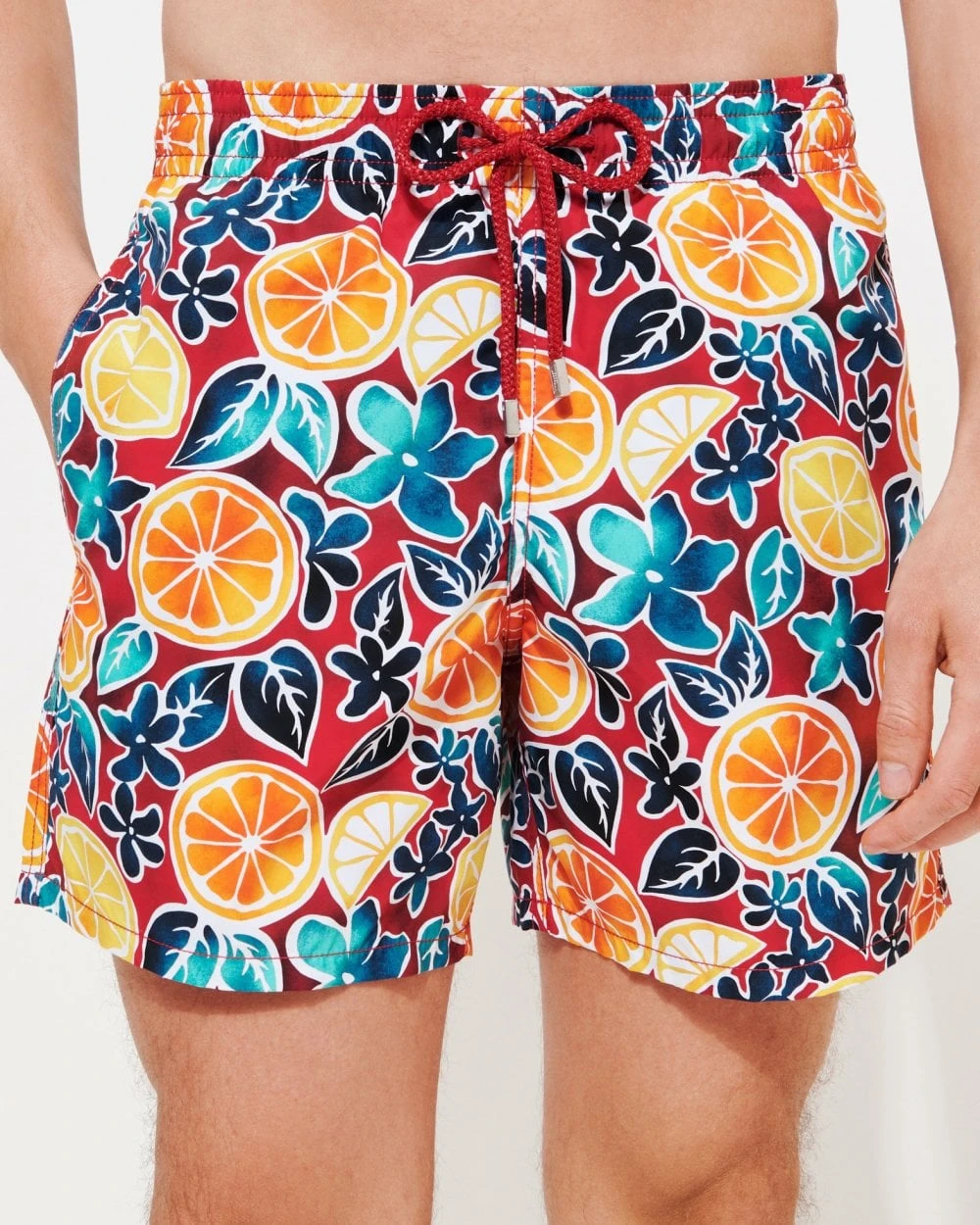 Vilebrequin Mens Presse Citron Swim Shorts, Burgundy Swimming Trunks 5 Vilebrequin Mens Presse Citron Swim Shorts, Burgundy Swimming Trunks - Image 3