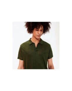 Vilebrequin Mens Pyramid Pepper Green Linen Jersey Polo Shirt -Boss Shop vilebrequin mens pyramid pepper green linen jersey polo shirt p37604 208830 image