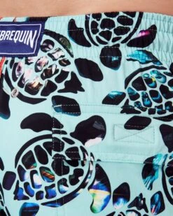 Vilebrequin Mens Screen Turtles Stretch Swim Shorts, Lagoon Blue Swimming Trunks -Boss Shop vilebrequin mens screen turtles stretch swim shorts lagoon blue swimming trunks p43360 260381 image