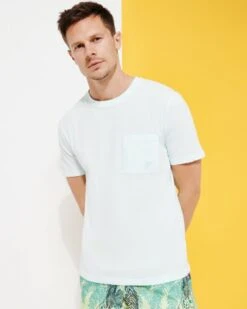 Vilebrequin Mens Titus Organic Cotton T Shirt, Glacier Blue Tee -Boss Shop vilebrequin mens titus organic cotton t shirt glacier blue tee p43352 260184 image