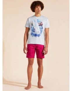 Vilebrequin Mens Tropez Portisol Sailing Boat T-Shirt Sky Blue -Boss Shop vilebrequin mens tropez portisol sailing boat t shirt sky blue p44851 284182 zoom