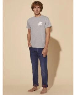 Vilebrequin Mens Turtle Patch T-Shirt Heather Grey -Boss Shop vilebrequin mens turtle patch t shirt heather grey p44338 283960 zoom