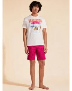 Vilebrequin Mens Wave On VBQ Beach T-Shirt Off White -Boss Shop vilebrequin mens wave on vbq beach t shirt off white p44850 284166 zoom