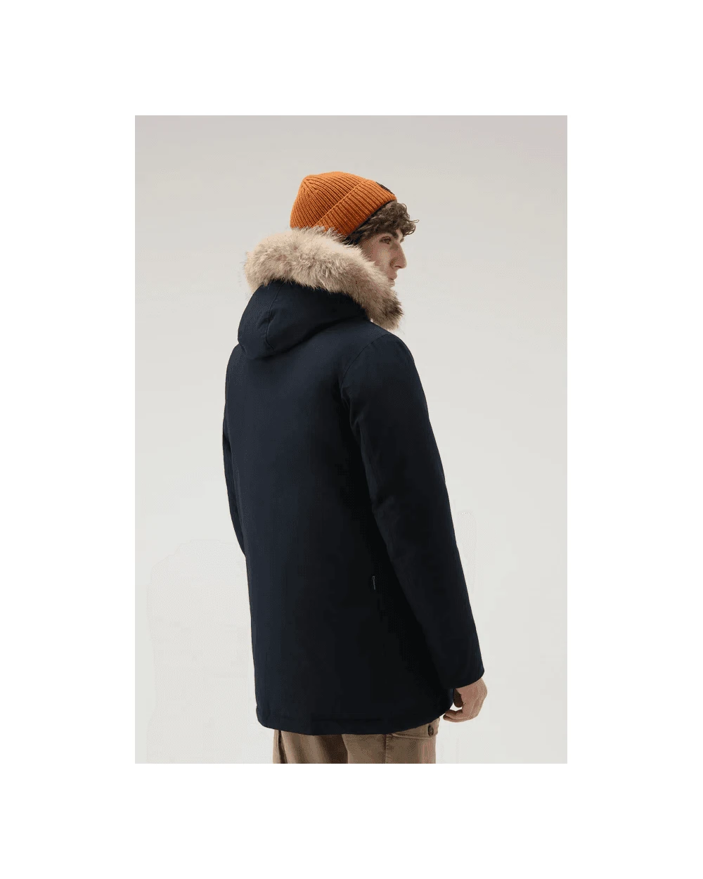 WOOLRICH Mens Arctic Fur Jacket Melton Blue 5 WOOLRICH Mens Arctic Fur Jacket Melton Blue - Image 3