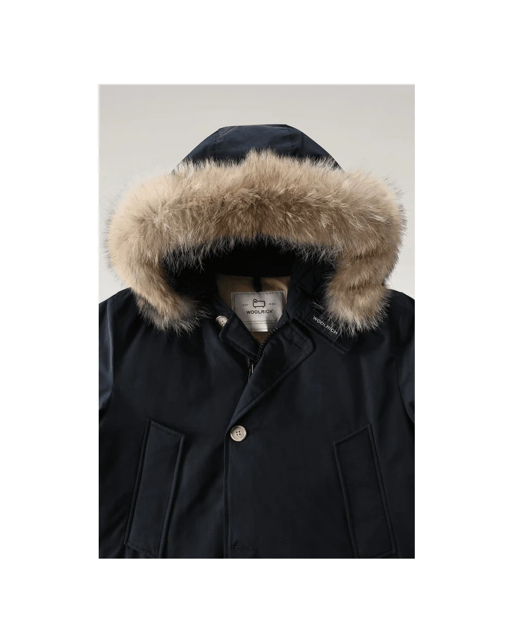 WOOLRICH Mens Arctic Fur Jacket Melton Blue 6 WOOLRICH Mens Arctic Fur Jacket Melton Blue - Image 4
