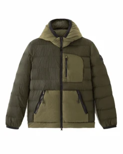 WOOLRICH Mens Lobster Down Jacket Dark Green