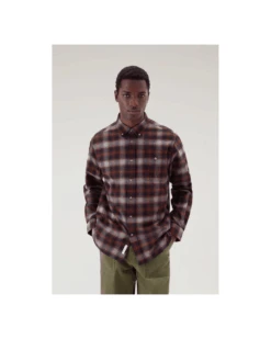 WOOLRICH Mens Traditional Flannel Shirt Orange Check 6 WOOLRICH Mens Traditional Flannel Shirt Orange Check -Boss Shop woolrich mens traditional flannel shirt orange check p44152 278479 image